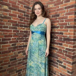 Mermaid colored prom dress